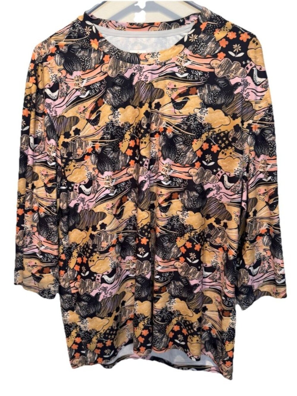 Shredly Beyond Tech 3/4 Sleeve Abby Womens Crew Neck Top XL Lightweight Stretch